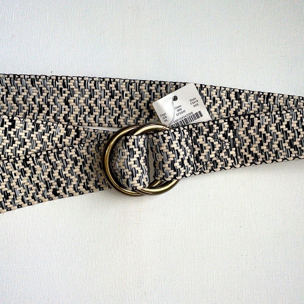 J. Crew black and white woven belt NWT - Picture 3 of 5